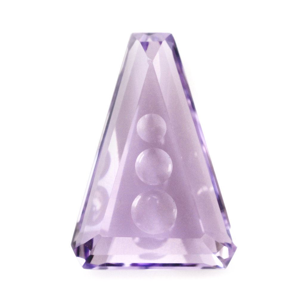 PINK AMETHYST SUPPER BUBBLE TRAPEZOID (DES#119) 13X9MM 3.31 Cts.