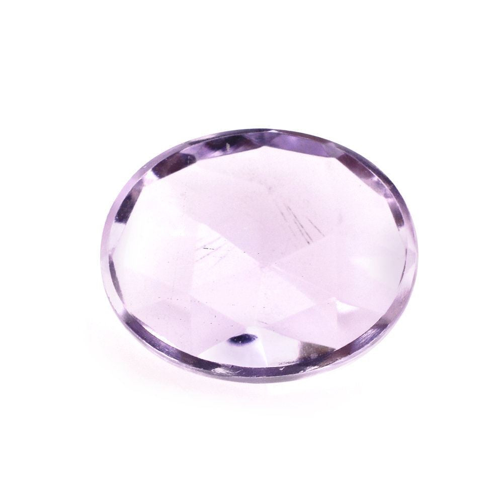 PINK AMETHYST FLAT ROSE CUT OVAL CAB (DES#146) 10X8MM 2.18 Cts.