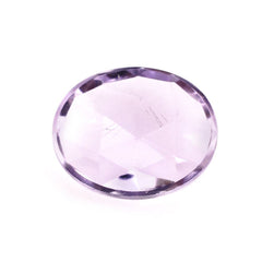 PINK AMETHYST FLAT ROSE CUT OVAL CAB (DES#146) 10X8MM 2.18 Cts.