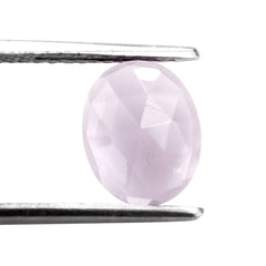 PINK AMETHYST FLAT ROSE CUT OVAL CAB (DES#146) 10X8MM 2.18 Cts.