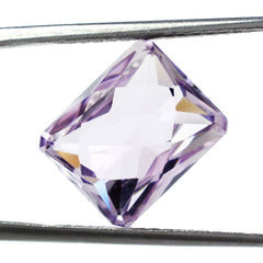 PINK AMETHYST SPECIAL CHECKER OCTAGON (DES#56) 12X10MM 5.91 Cts.