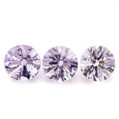 PINK AMETHYST EYE CUT ROUND (DES#89) 13MM 7.06 Cts.