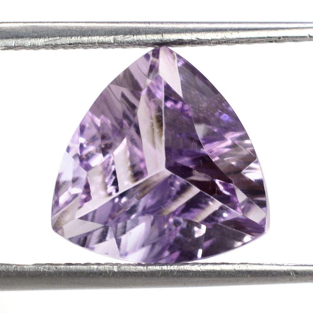 PINK AMETHYST LONG STEP CONCAVE TRILLION (DES#85) 12MM 5.03 Cts.