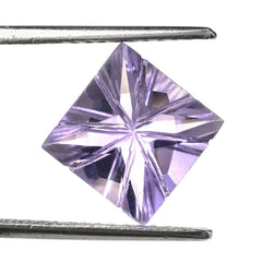 PINK AMETHYST CHECKER CUT TOP PRINCESS CUT BACK LAZER CUT SQUARE (DES#20) (MEDIUM) 10MM 3.99 Cts.