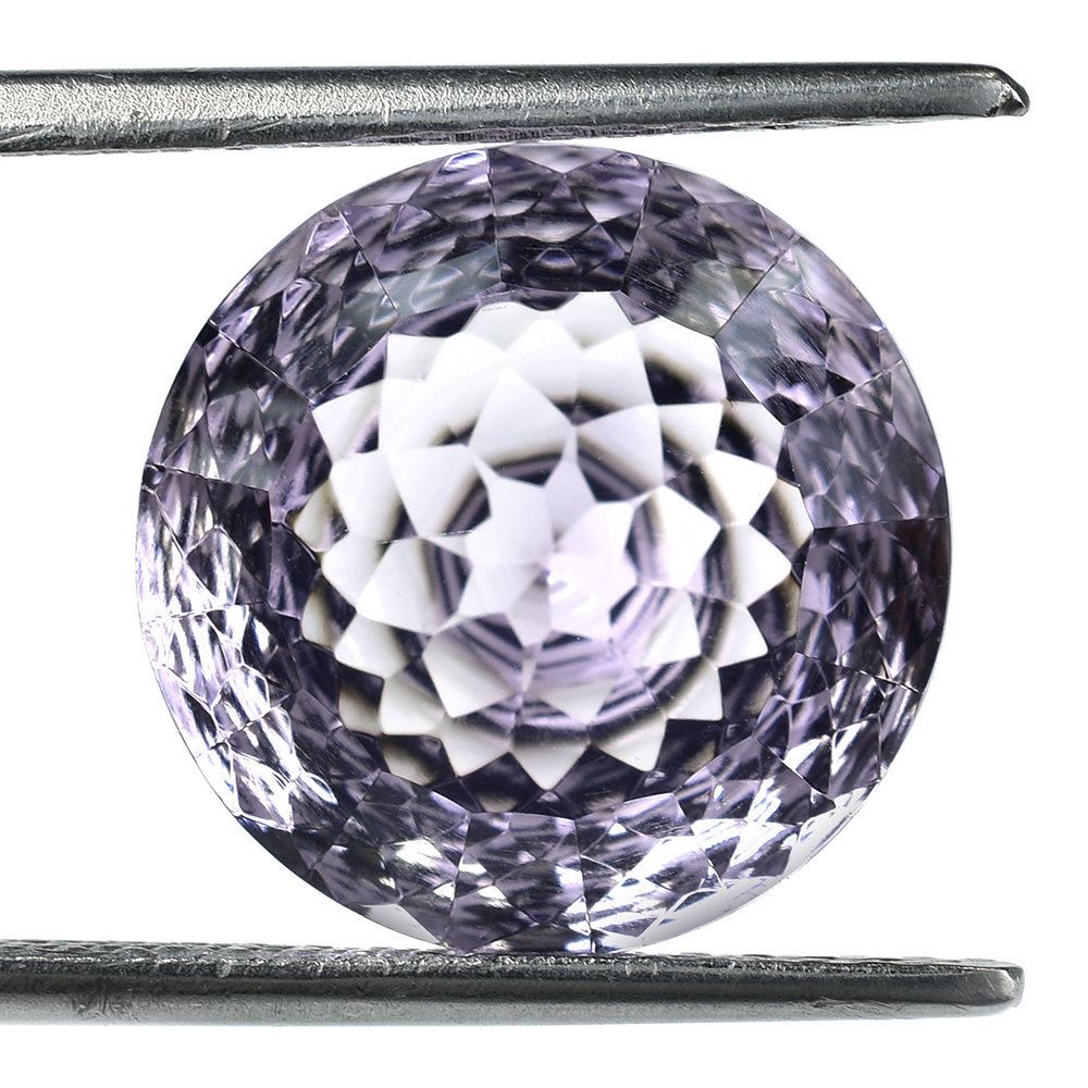 PINK AMETHYST NIRVANA CUT ROUND (DES#81) 14MM (LIGHT/CLEAN) 8.23 Cts.