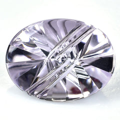 PINK AMETHYST FLAT BUFFTOP LIGHTENING OVAL (DES#114) (LITE) 20X15MM 14.58 Cts.