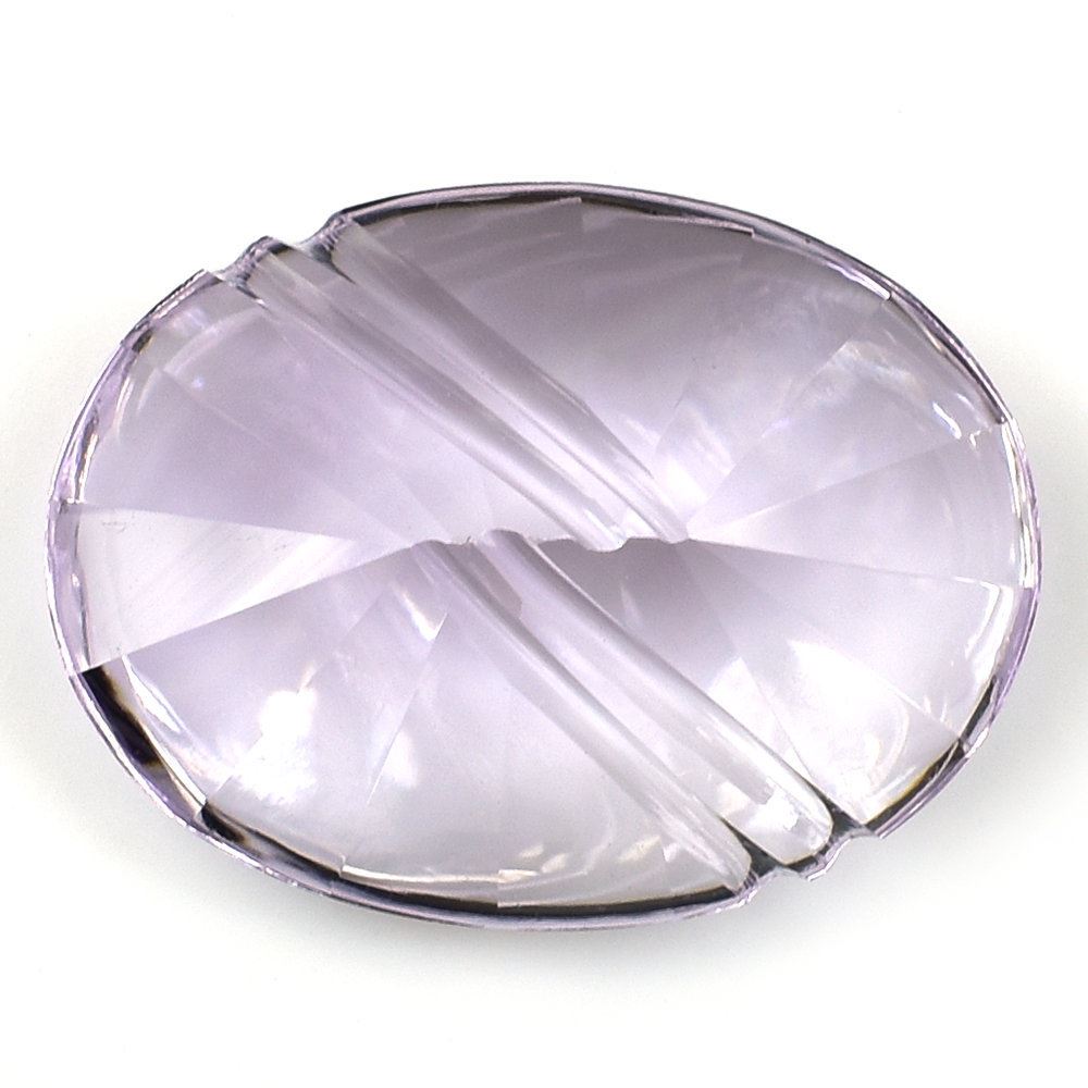 PINK AMETHYST FLAT BUFFTOP LIGHTENING OVAL (DES#114) (LITE) 20X15MM 14.58 Cts.