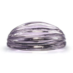 PINK AMETHYST CARVED MELON OVAL CAB (DES#11) (LITE) 16X12MM 9.43 Cts.