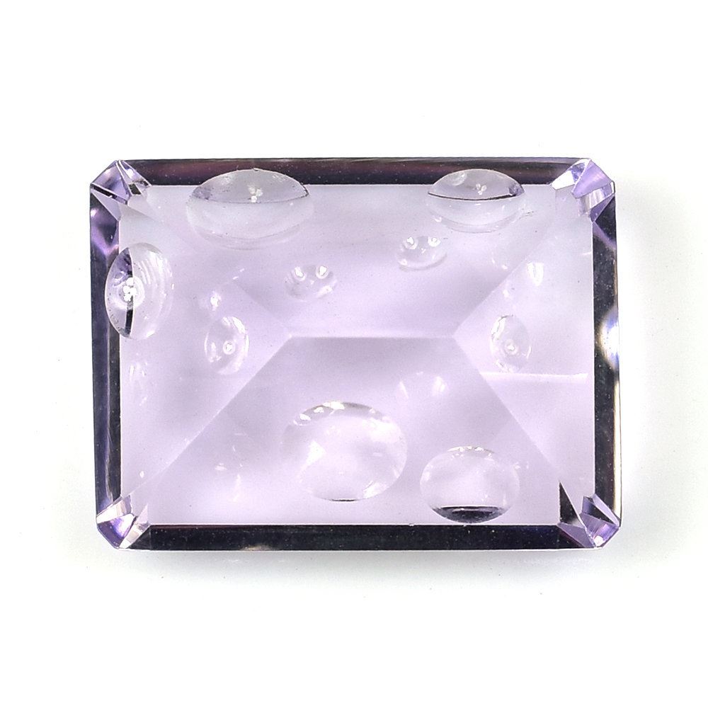 PINK AMETHYST SUPPER BUBBLE OCTAGON (DES#116) (LITE) 16X12MM 10.19 Cts.