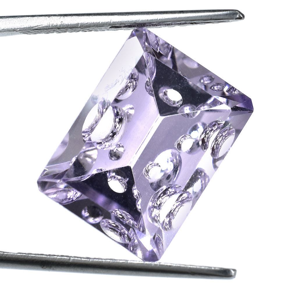 PINK AMETHYST SUPPER BUBBLE OCTAGON (DES#116) (LITE) 16X12MM 10.19 Cts.