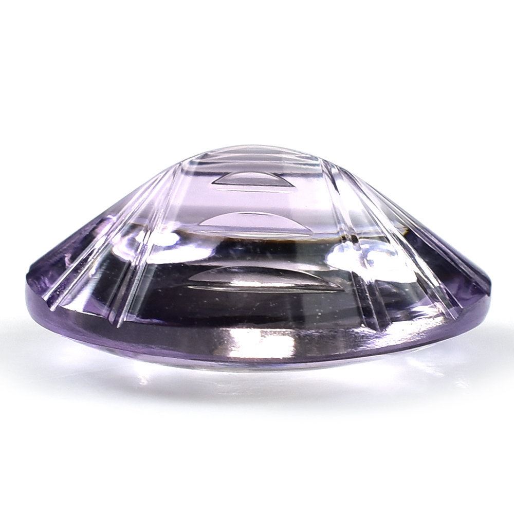 PINK AMETHYST BUFFTOP CONCAVE CUT BACK OVAL (DES#105) (MEDIUM) 16X12MM 7.61 Cts.