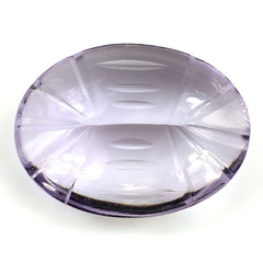 PINK AMETHYST BUFFTOP CONCAVE CUT BACK OVAL (DES#105) (MEDIUM) 16X12MM 7.61 Cts.