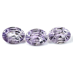 PINK AMETHYST BUFFTOP CONCAVE CUT BACK OVAL (DES#105) (MEDIUM) 16X12MM 7.61 Cts.