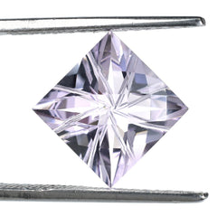PINK AMETHYST CHECKER CUT TOP PRINCESS CUT BACK LAZER CUT SQUARE (DES#20) ) (LITE) 10MM 4.82 Cts.
