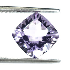 PINK AMETHYST CONCAVE CUT CUSHION (DES#71) (DARK) 10MM 3.80 Cts.