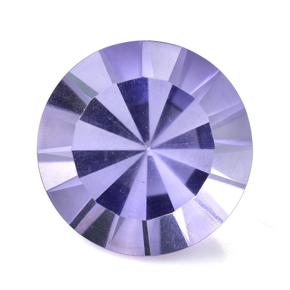 PINK AMETHYST DIAMOND CUT ROUND WITH ONE FACETED POLISH & ONE SIDE UNPOLISH (MEDIUM) 15MM 10.78 Cts.