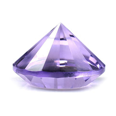 PINK AMETHYST DIAMOND CUT ROUND WITH ONE FACETED POLISH & ONE SIDE UNPOLISH (MEDIUM) 15MM 10.78 Cts.