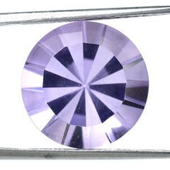 PINK AMETHYST DIAMOND CUT ROUND WITH ONE FACETED POLISH & ONE SIDE UNPOLISH (MEDIUM) 15MM 10.78 Cts.