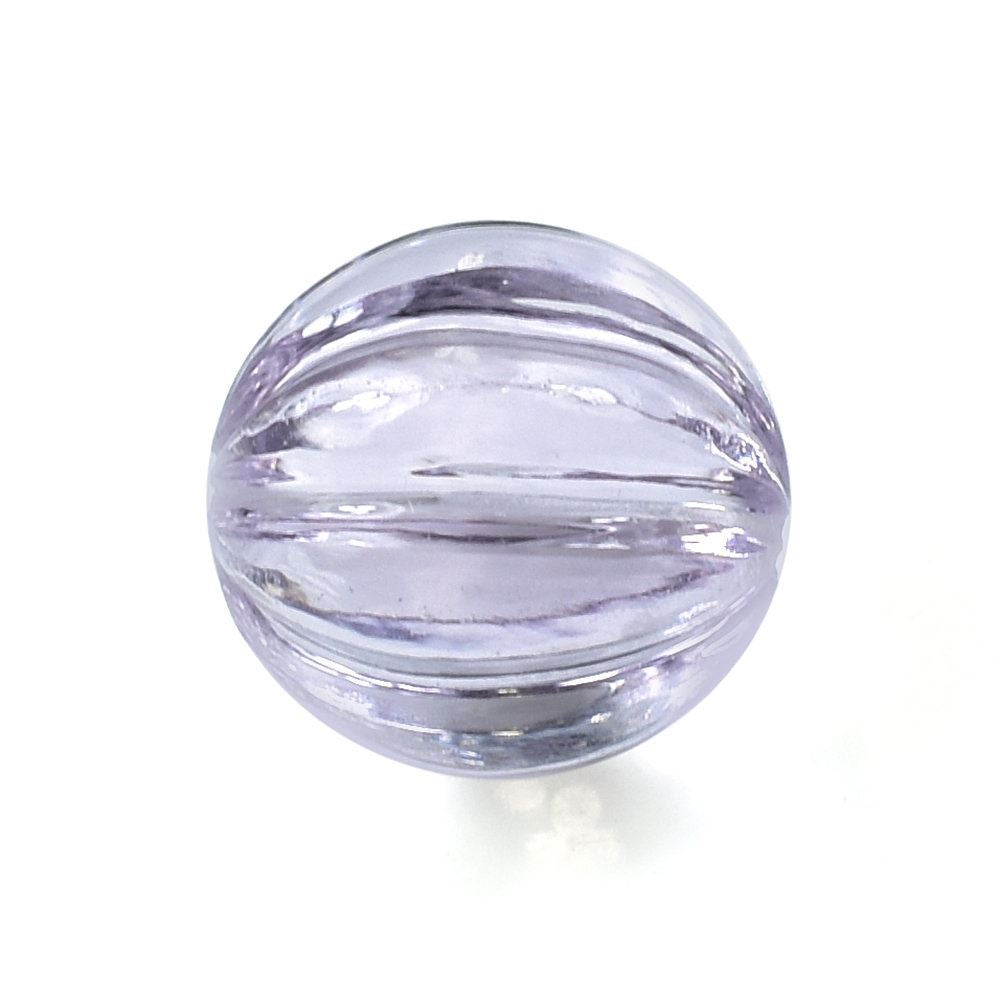 PINK AMETHYST CARVED MELON BALL (DES#69) (LITE) 8MM (FULL DRILL) 3.33 Cts.