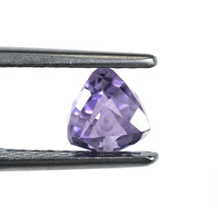 PINK AMETHYST FACETED CHOPASA TRILLION (DES#39) (HALF DRILL) (MEDIUM) 6MM 1.46 Cts.