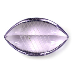 PINK AMETHYST BUFFTOP CARVED NET BACK MARQUISE (DES#104) (VERY LITE) 20X12MM 10.42 Cts.