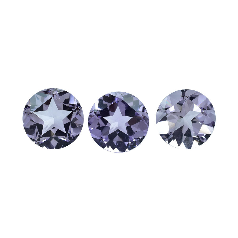 PINK AMETHYST PENTAGON ROUND WITH STAR CUT BACK (DES#44) (MEDIUM) 15MM 10.88 Cts.