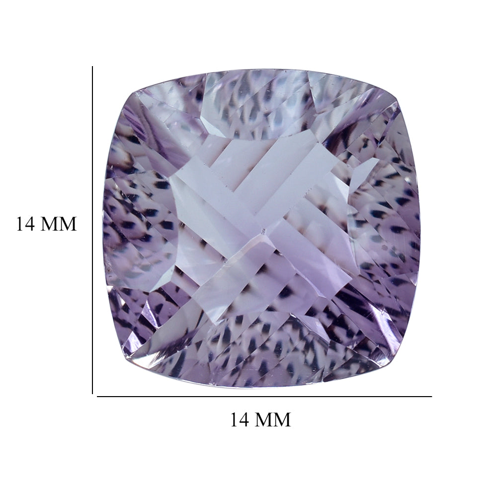 PINK AMETHYST CONCAVE CUT CUSHION (DES#72) 14MM 10.30 Cts.