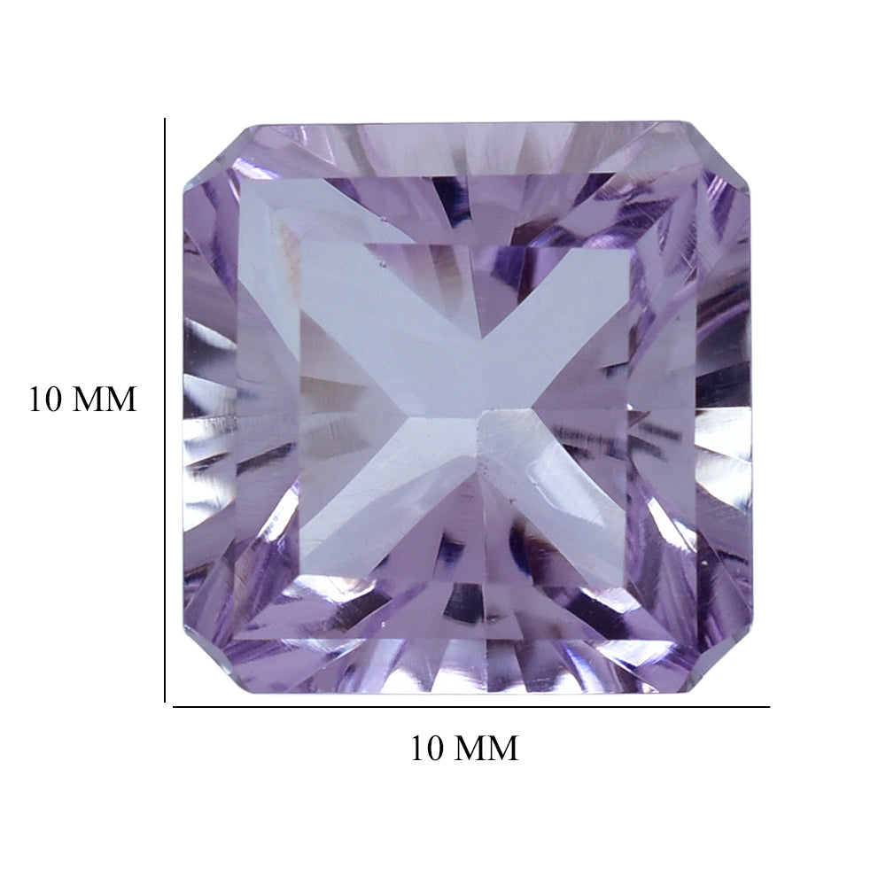 PINK AMETHYST CONCAVE CUT ASCHER SQUARE OCTAGON (DES#139) 10MM 4.35 Cts.