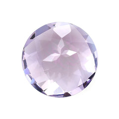 PINK AMETHYST CHECKER CUT ROUND (LITE) 12MM 6.65 Cts.