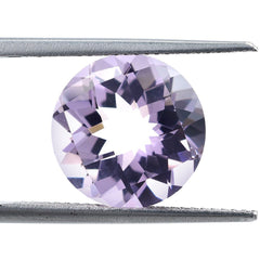 PINK AMETHYST CHECKER CUT ROUND (LITE) 12MM 6.65 Cts.