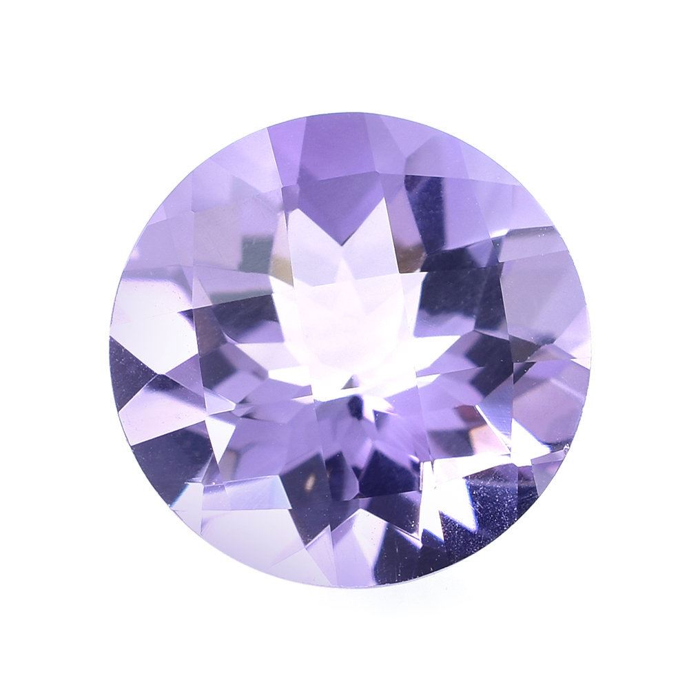 PINK AMETHYST CHECKER CUT ROUND (MEDIUM) (NORMAL) 12MM 5.35 Cts.