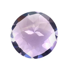 PINK AMETHYST CHECKER CUT ROUND (MEDIUM) (NORMAL) 12MM 5.35 Cts.