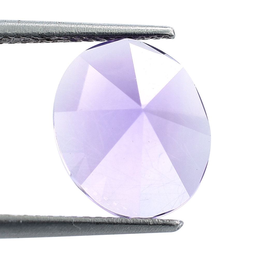 PINK AMETHYST MIRROR CUT OVAL (CLEAN) 12X10MM 3.55 Cts.