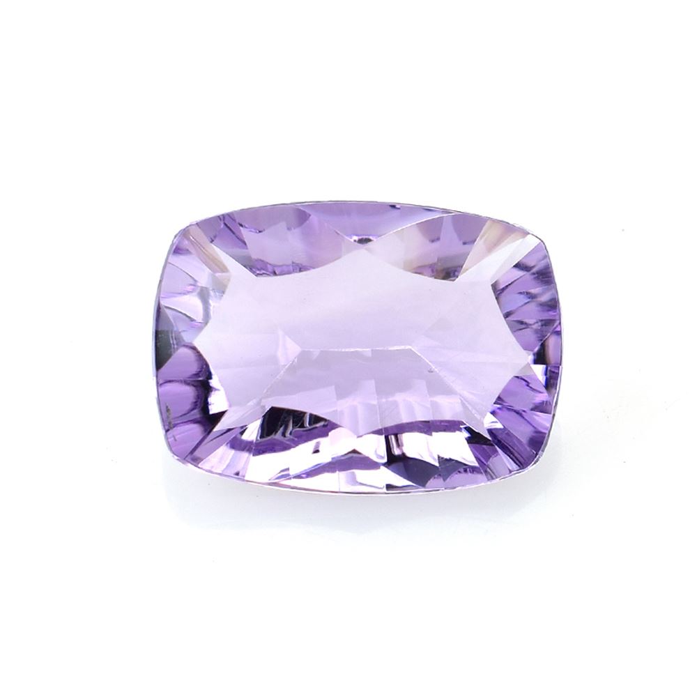 PINK AMETHYST CONCAVE CUT CUSHION (MEDIUM)(CLEAN) 14.00X10.00 MM 5.07 Cts.