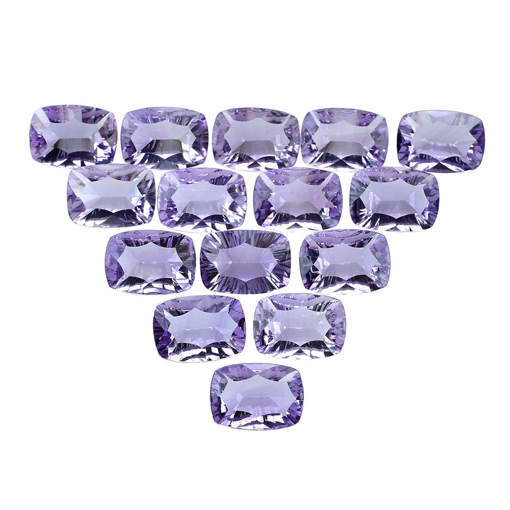 PINK AMETHYST CONCAVE CUT CUSHION (MEDIUM)(CLEAN) 14.00X10.00 MM 5.07 Cts.