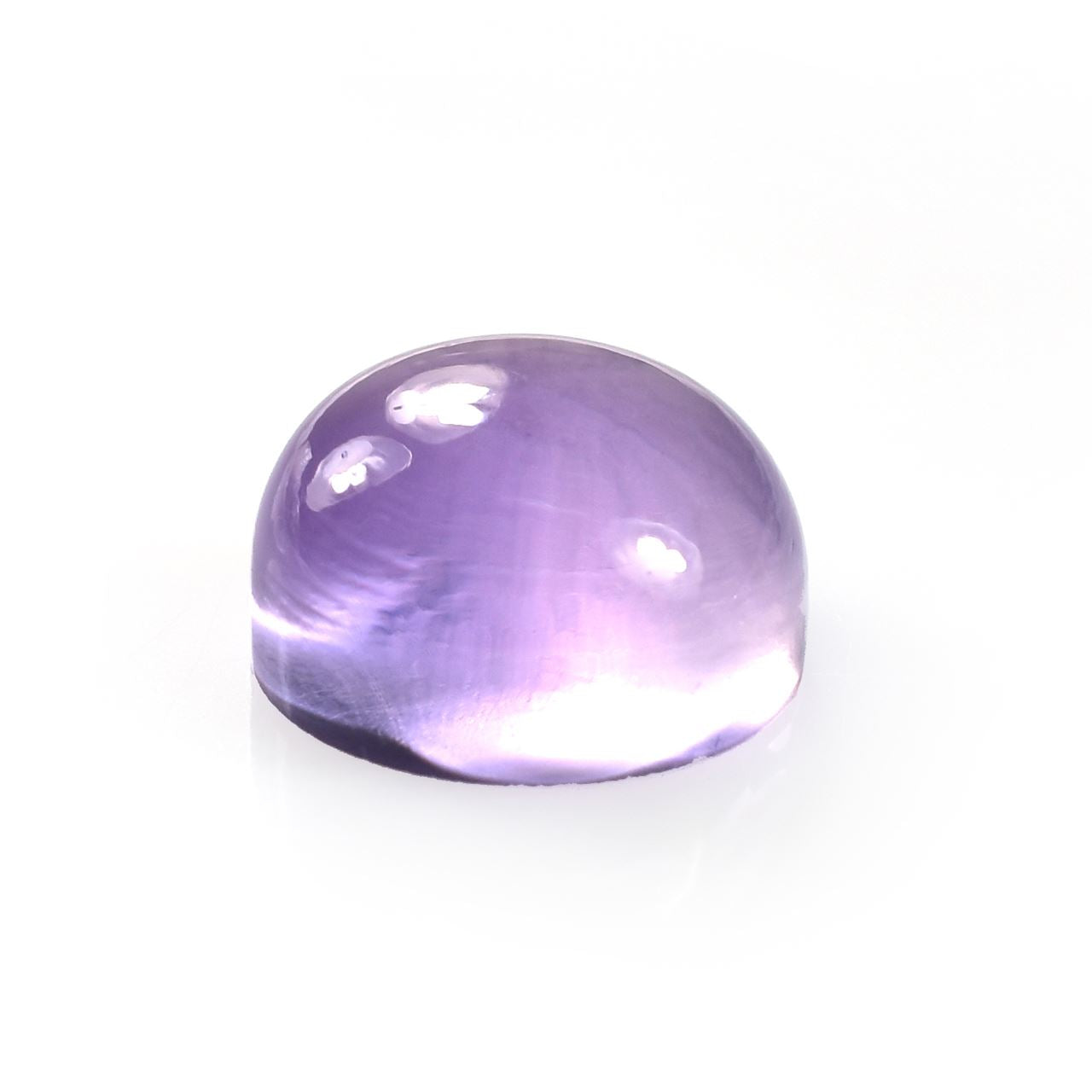 PINK AMETHYST PLAIN ROUND CAB (FROSTED BOTTOM)(DARK)(CLEAN) 15.00X15.00 MM 13.81 Cts.