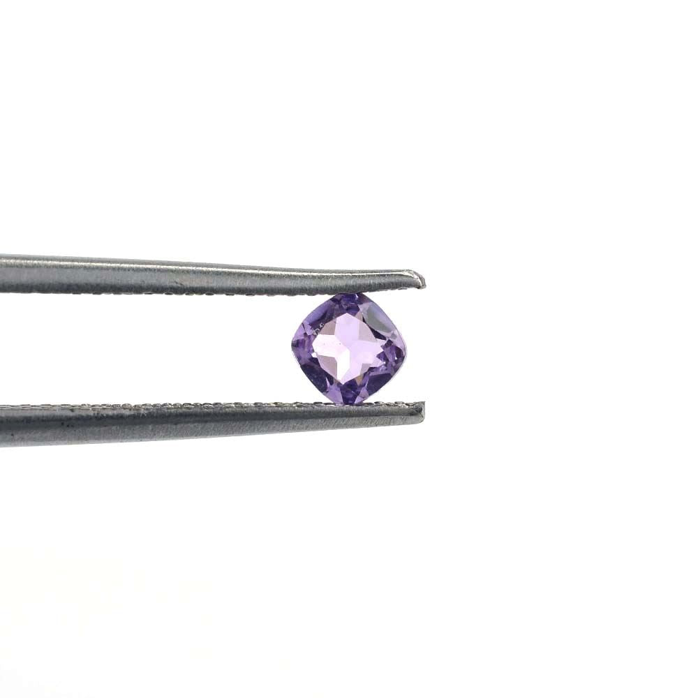 PINK AMETHYST CUT CUSHION (AA)(CLEAN) 4.00X4.00 MM 0.27 Cts.