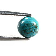 PERUVIAN BLUE OPAL (OPALINA) PLAIN ROUND CAB 7.00X7.00 MM 1.31 CTS