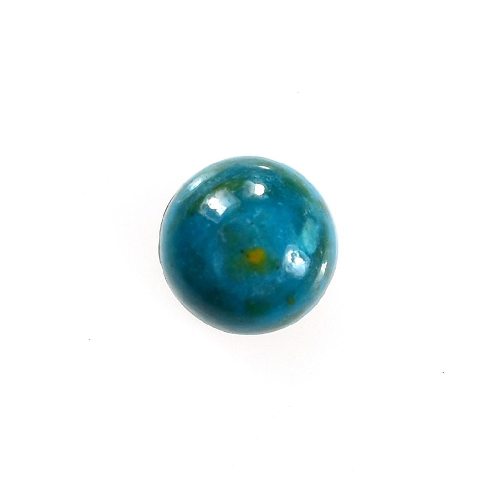 PERUVIAN BLUE OPAL (OPALINA) PLAIN ROUND CAB 4.00X4.00 MM 01.26 CTS