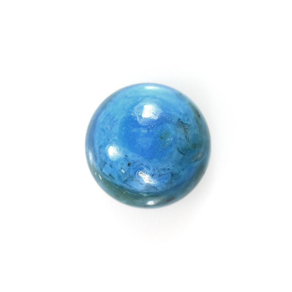 PERUVIAN BLUE OPAL (OPALINA) PLAIN ROUND CAB 8.00X8.00 MM 1.80 CTS