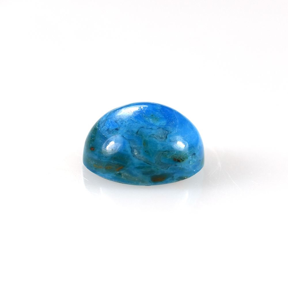 PERUVIAN BLUE OPAL (OPALINA) PLAIN ROUND CAB 8.00X8.00 MM 1.80 CTS