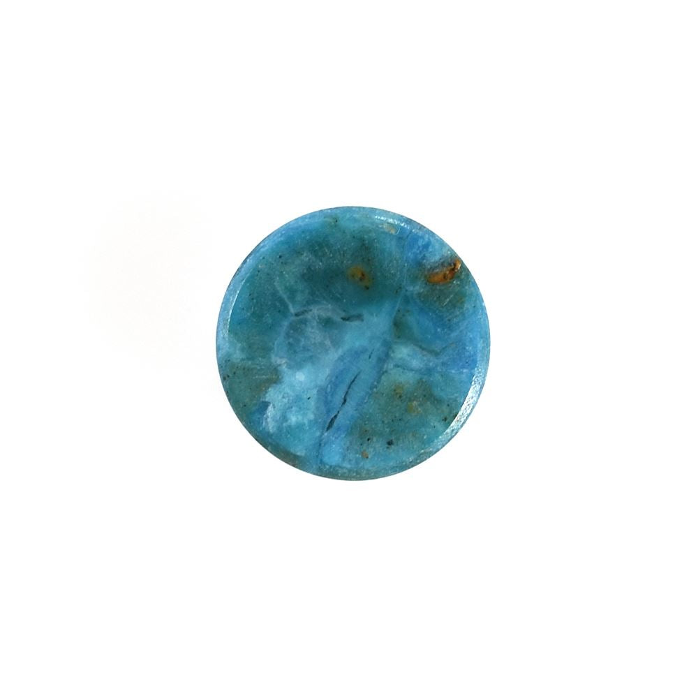 PERUVIAN BLUE OPAL (OPALINA) PLAIN ROUND CAB 8.00X8.00 MM 1.80 CTS