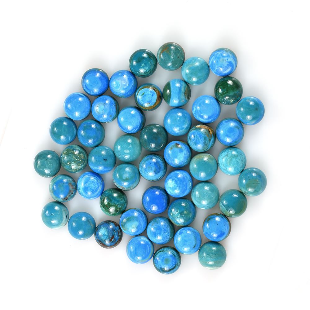 PERUVIAN BLUE OPAL (OPALINA) PLAIN ROUND CAB 8.00X8.00 MM 1.80 CTS