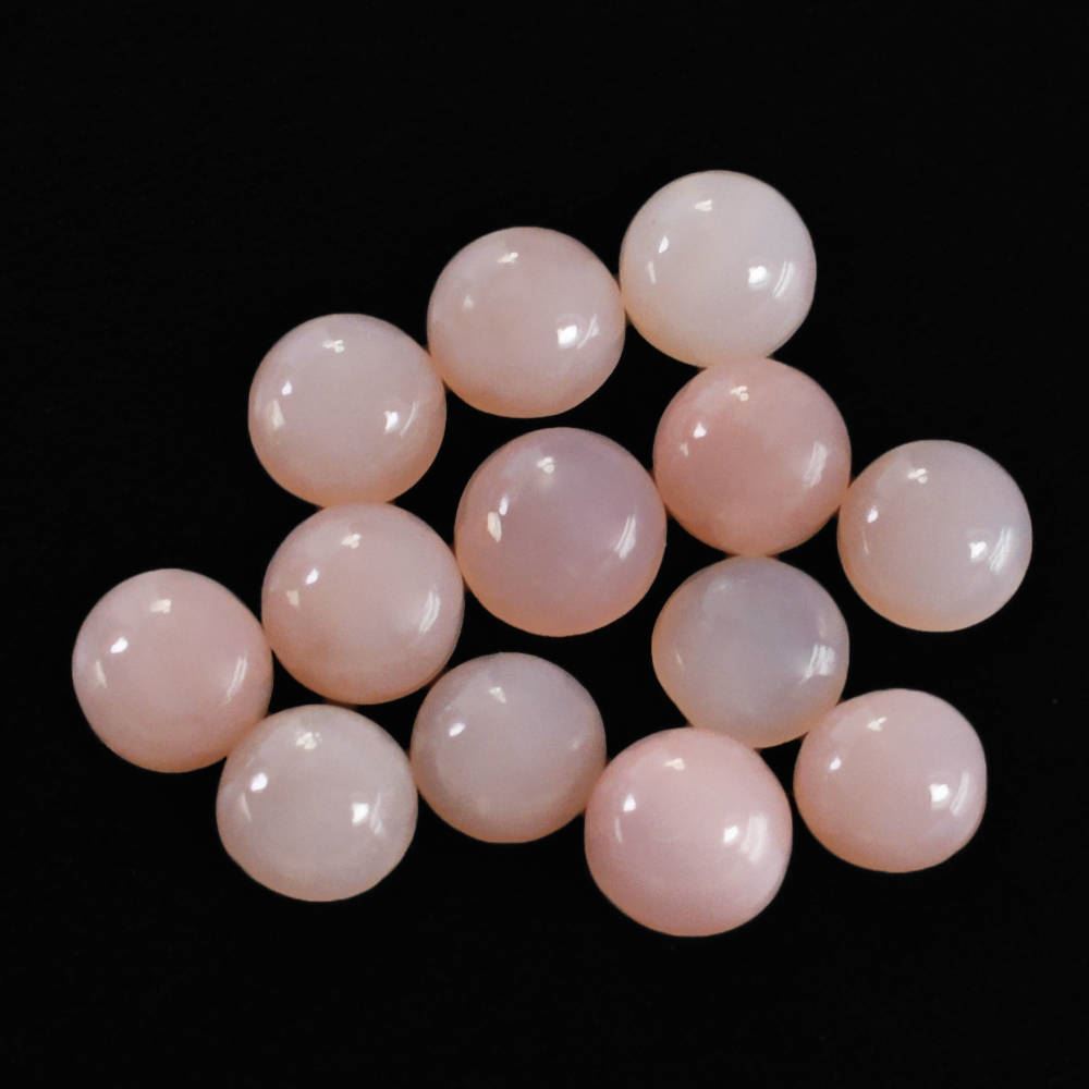 PEACH OPAL ROUND CAB (MEDIUM) 2.5MM 0.06 Cts.