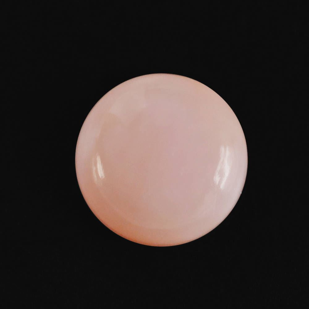 PEACH OPAL ROUND CAB (MEDIUM / SI) 8MM 1.63 Cts.