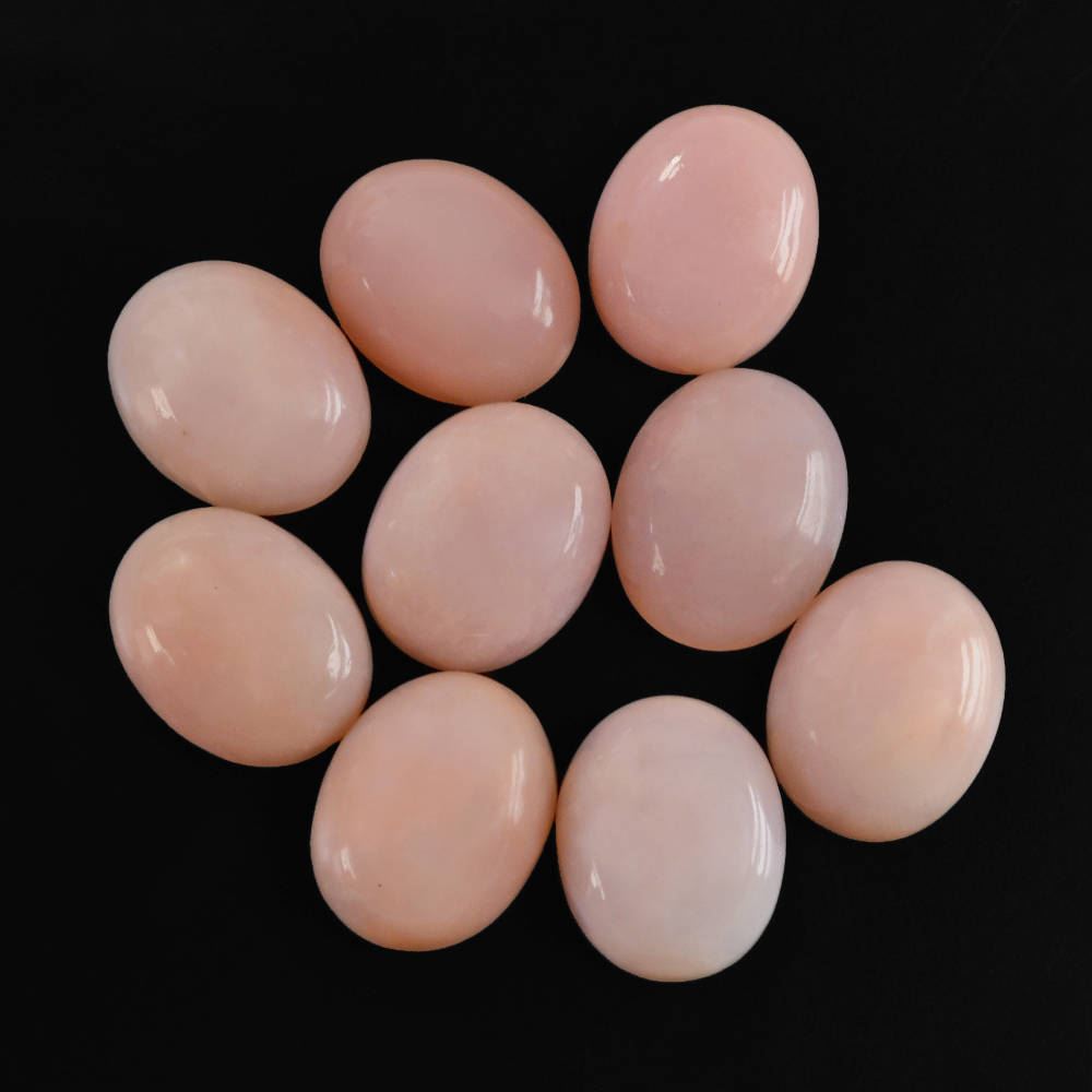 PEACH OPAL OVAL CAB (MEDIUM / SI) 10X8MM 2.06 Cts.