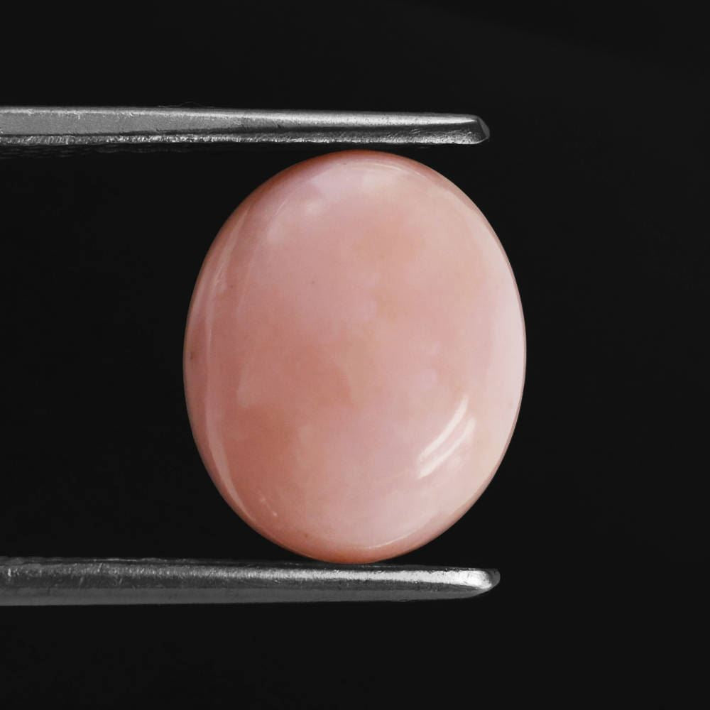 PEACH OPAL OVAL CAB (MEDIUM / SI) 12.X10MM 3.73 Cts.