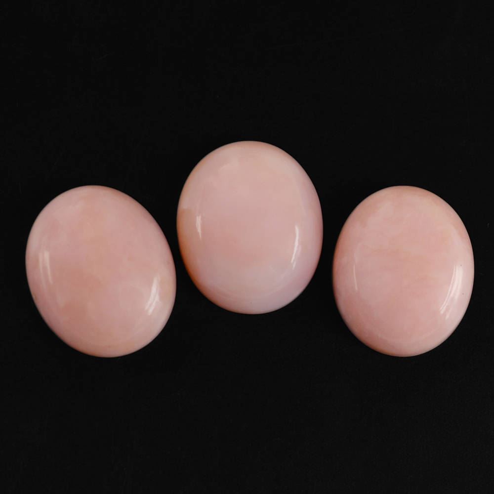 PEACH OPAL OVAL CAB (MEDIUM / SI) 12.X10MM 3.73 Cts.