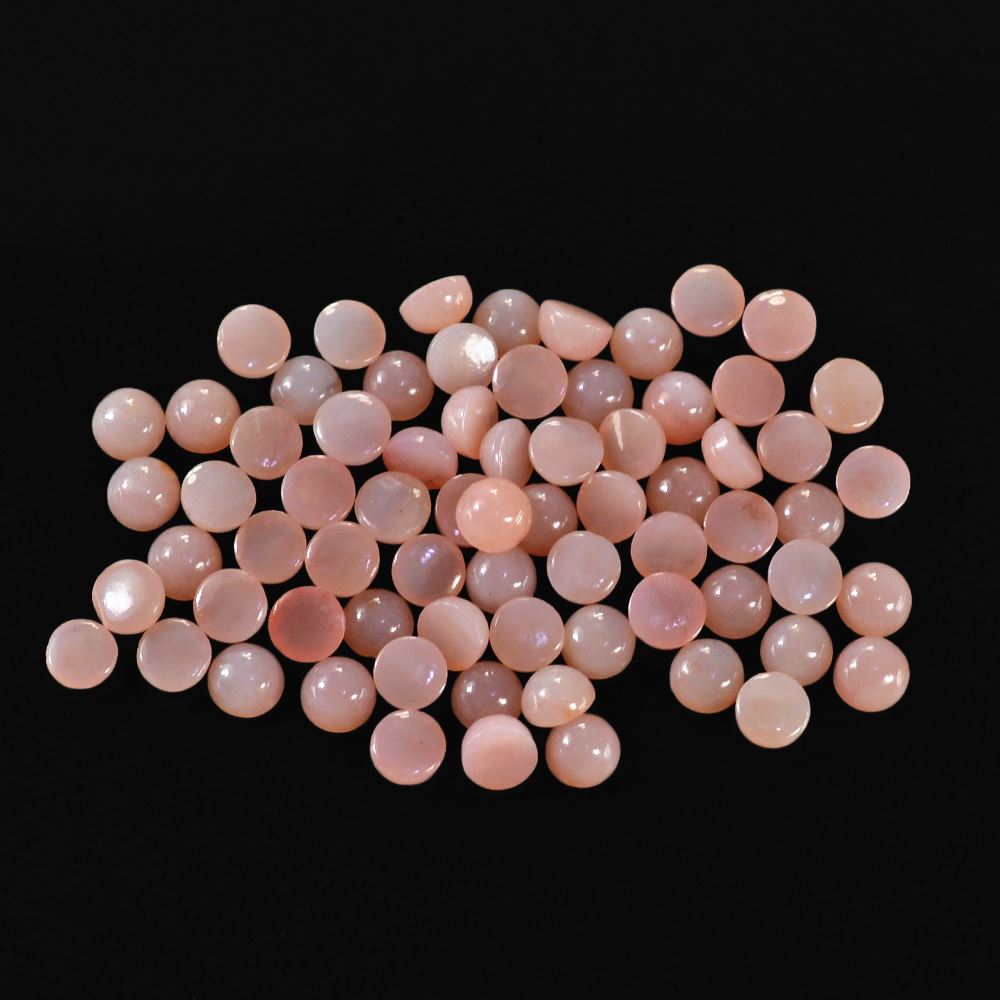 PEACH OPAL ROUND CAB (DARK)  (SI) 2.50MM 0.07 Cts.