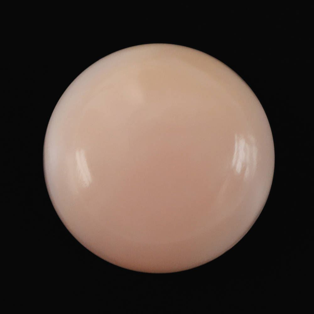 PEACH OPAL ROUND CAB (DARK)  (SI) 12MM 4.99 Cts.